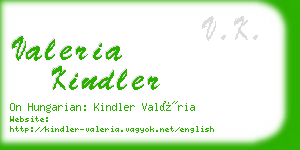 valeria kindler business card